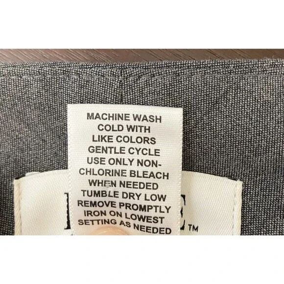 ELLE Womens Gray Straight Leg Dress Pants Size 6 - Picture 3 of 7